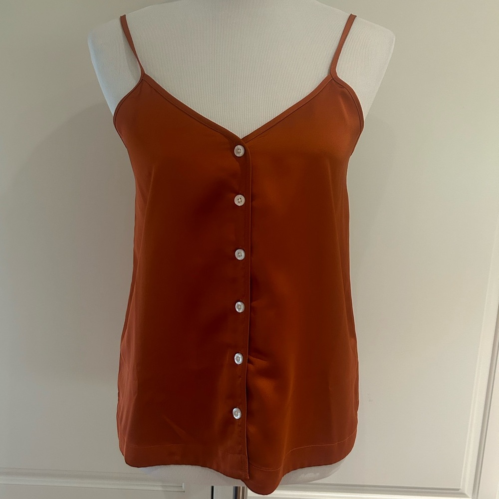 J.Crew Factory Women’s Silk Button Down Camisole Top